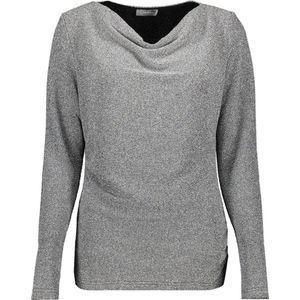 Geisha - T-shirt - Silver - Gedrapeerde Top 42662