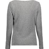 Only - Onlemma Life Ls Glitter Top - Pumice Stone/Silver - T-shirt - Dames