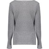 Only - Onlemma Life Ls Glitter Top - Pumice Stone/Silver - T-shirt - Dames