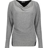 Only - Onlemma Life Ls Glitter Top - Pumice Stone/Silver - T-shirt - Dames