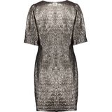Dress - Goud - Cocktailjurk - Aangesloten Valling - 3/4 Mouwen - Metallic