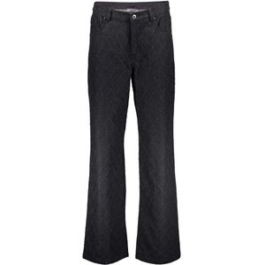 Geisha Broek - Grijs Denim met Wieberpatroon