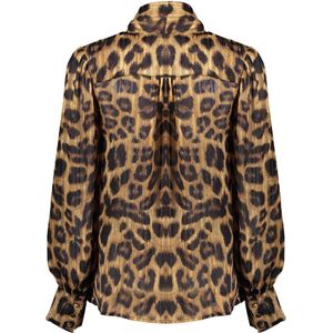 Geisha - Blouse - Animal Print - Bruin - Met Striklint