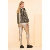 Geisha Broek Metallic Pantalon 41666 20 25 Gold Dames