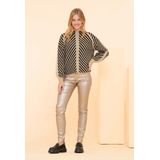 Geisha Broek Metallic Pantalon 41666 20 25 Gold Dames