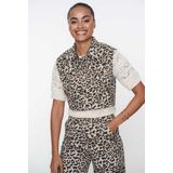 Geisha - Dames Gilet - Veelkleurig - Luipaardprint Denim