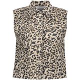 Geisha - Dames Gilet - Veelkleurig - Luipaardprint Denim