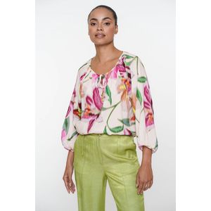 Geisha Top - Ecru Dessin Met Lange Mouwen
