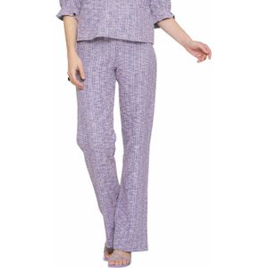 Geisha Broek Tweed Melange Broek 51224 20 Off-white/lilac Dames Maat - S