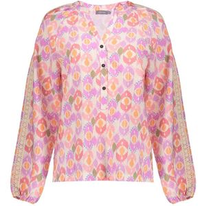 Geisha Blouse multicolor (Maat: S) - Halslijn: V-hals,