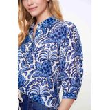 Geisha Blouse Off-white/Blauw