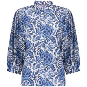 Geisha Blouse Off-white/Blauw