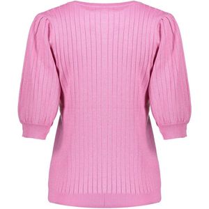 Geisha Pullover Lurex Korte Mouwen - Roze