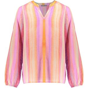 Geisha - Blouse stripe - Pink-mint - Maat 152