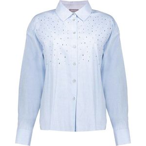 Geisha Blouse Lange Mouw - Licht Blauw - Model 53120-47