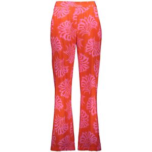 Geisha - 51220 - Geweven Pantalon - Coral/Pink - Dames - Wide Leg