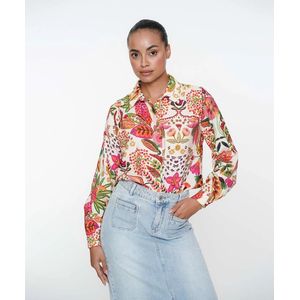 Geisha - Blouse - Ecru - Kleurrijke Bloemenprint