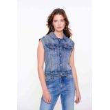 Geisha Spijkergilet Regular Fit - Gebleekt
