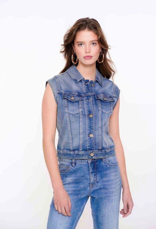 Geisha Spijkergilet Regular Fit - Gebleekt