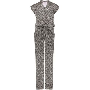 Geisha zomer jumpsuit meisjes - AOP - zwart / off wit