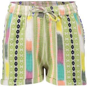 Geisha zomer short meisjes - fancy woven - groen / lime