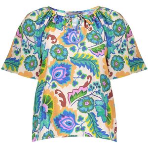 Geisha - Top - Ecru - Korte Mouwen - Lichte Stof