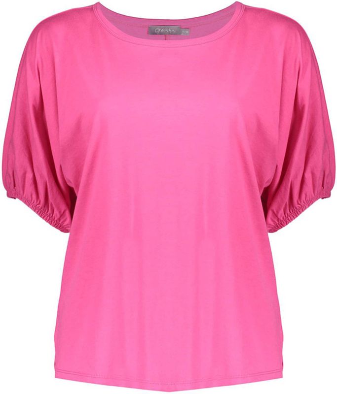 Geisha T-shirt elastic cuffs fuchsia