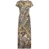 Geisha - Jurk Jane - Midi Jurk - Bruin/Zwart - V Hals - Dames