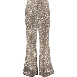 Geisha - Jeans - Zand - Wide Leopard Dessin