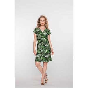 Geisha - Zomerjurk - Wit - Korte Mouwen - V-hals - Viscose