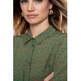 Geisha - Blouse - Groen/Roze - Met Glitterdetails - Dames