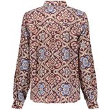 Geisha - Blouse - Burgundy/Blauw/Oranje - Met Ikatprint - Dames