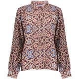 Geisha - Blouse - Burgundy/Blauw/Oranje - Met Ikatprint - Dames