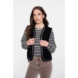 Geisha - 55541-19 - Gilet - Teddy - Mouwloos - Geweven Bies