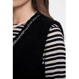 Geisha - 55541-19 - Gilet - Teddy - Mouwloos - Geweven Bies