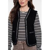 Geisha - 55541-19 - Gilet - Teddy - Mouwloos - Geweven Bies