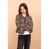 Geisha - Winter Bomberjas - Zwart/Zand - Luipaard