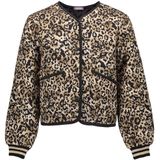 Geisha - Winter Bomberjas - Zwart/Zand - Luipaard