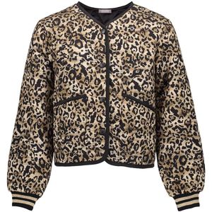 Geisha - Winter Bomberjas - Zwart/Zand - Luipaard