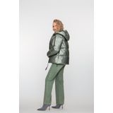 Geisha - Jas 58516 - Soft Green Metallic - Dames - Gewatteerd - Met Capuchon