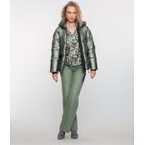 Geisha - Jas 58516 - Soft Green Metallic - Dames - Gewatteerd - Met Capuchon