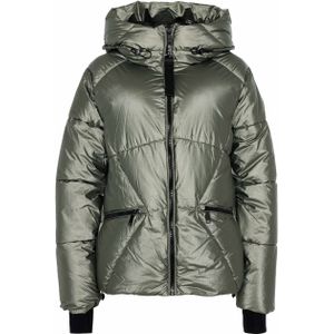 Geisha - Jas 58516 - Soft Green Metallic - Dames - Gewatteerd - Met Capuchon