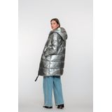 Geisha - Winterjas - Metallic - Capuchon - Lange Mouwen