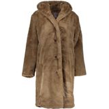 Geisha - Mantel - Bruin - Tussenjas - Met Capuchon en Fake Fur