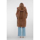 Geisha - Mantel - Bruin - Tussenjas - Met Capuchon en Fake Fur
