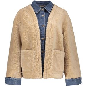 Geisha - Jas - Beige - Denim & Teddy