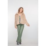 Geisha - Short Hairy Jacket 58563 - Damesjas - Licht Zand