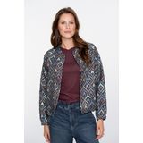 Geisha - 55710 - Vest - Blauw - Met Ikat Print