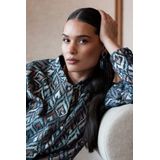 Geisha - 55710 - Vest - Blauw - Met Ikat Print