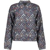 Geisha - 55710 - Vest - Blauw - Met Ikat Print